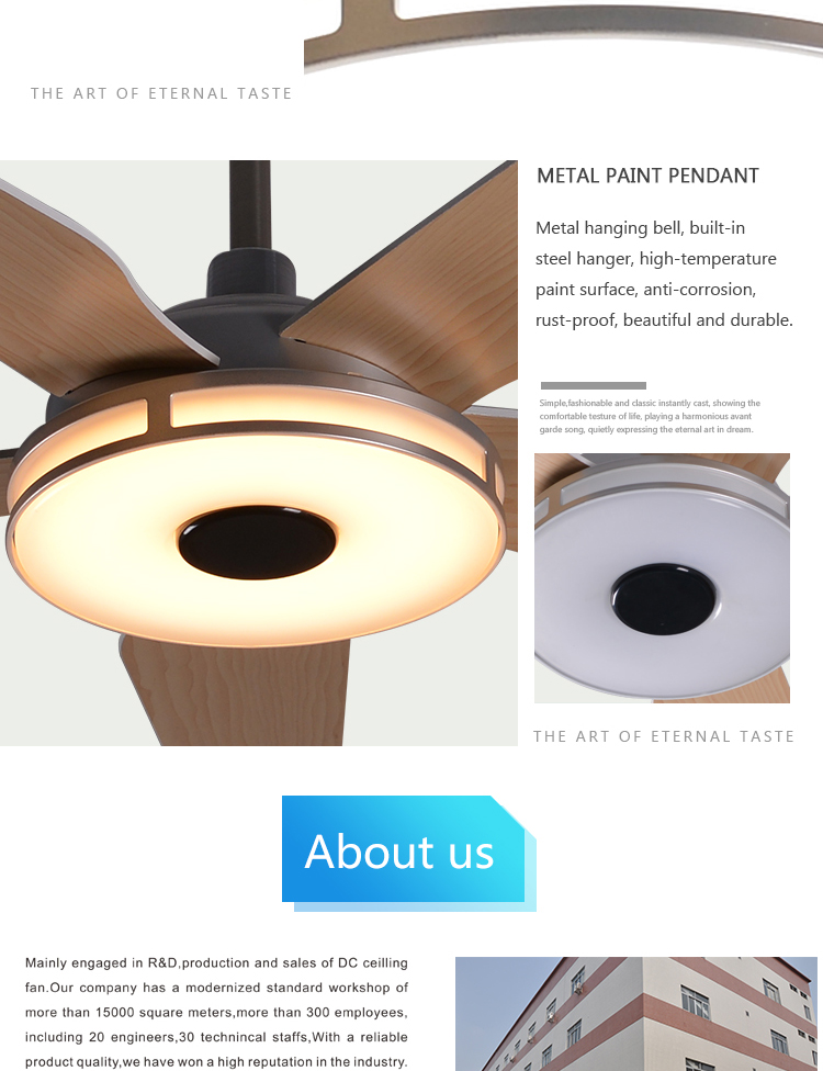56 inch smart ceiling fan with light brushless DC motor electric fan lights