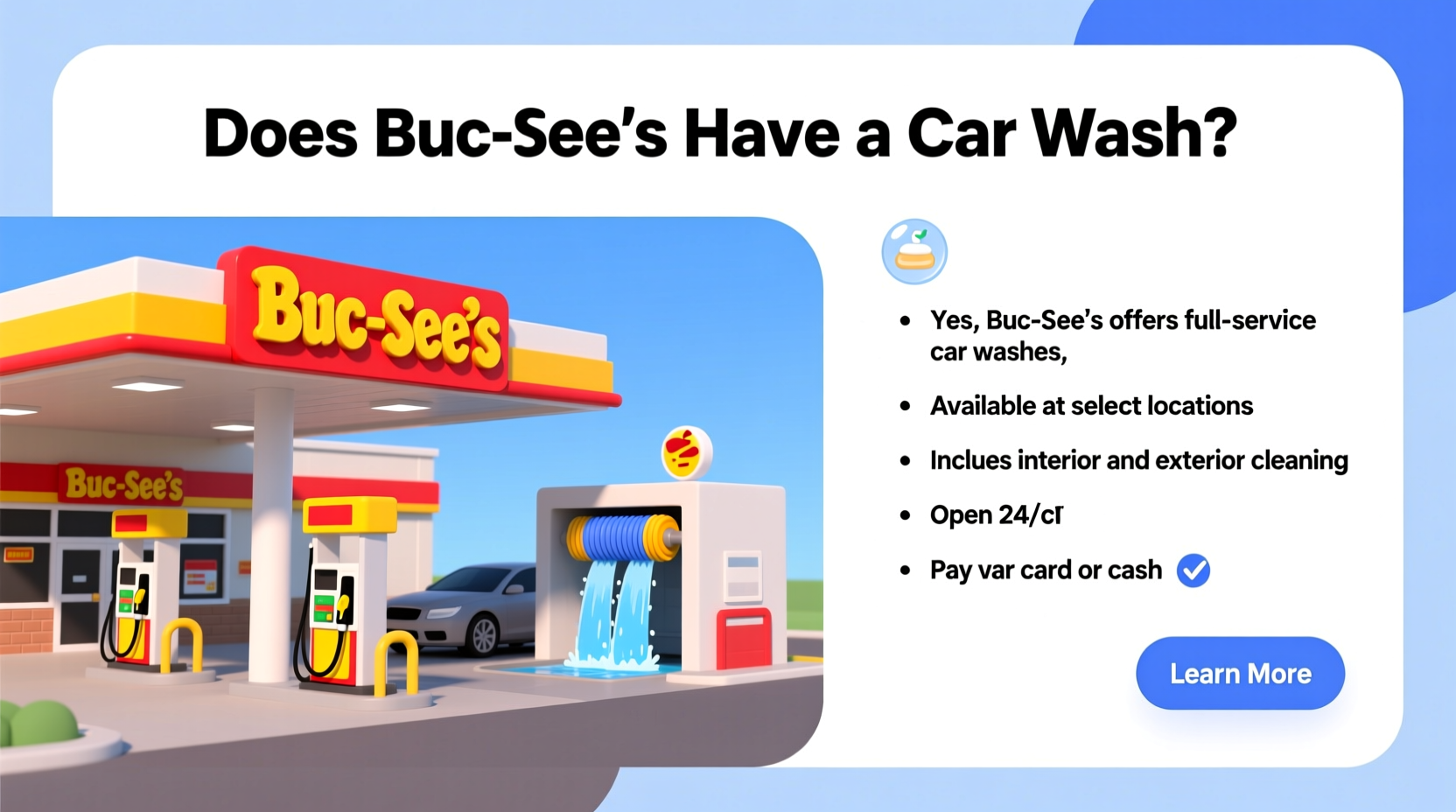 does bucees have a car wash