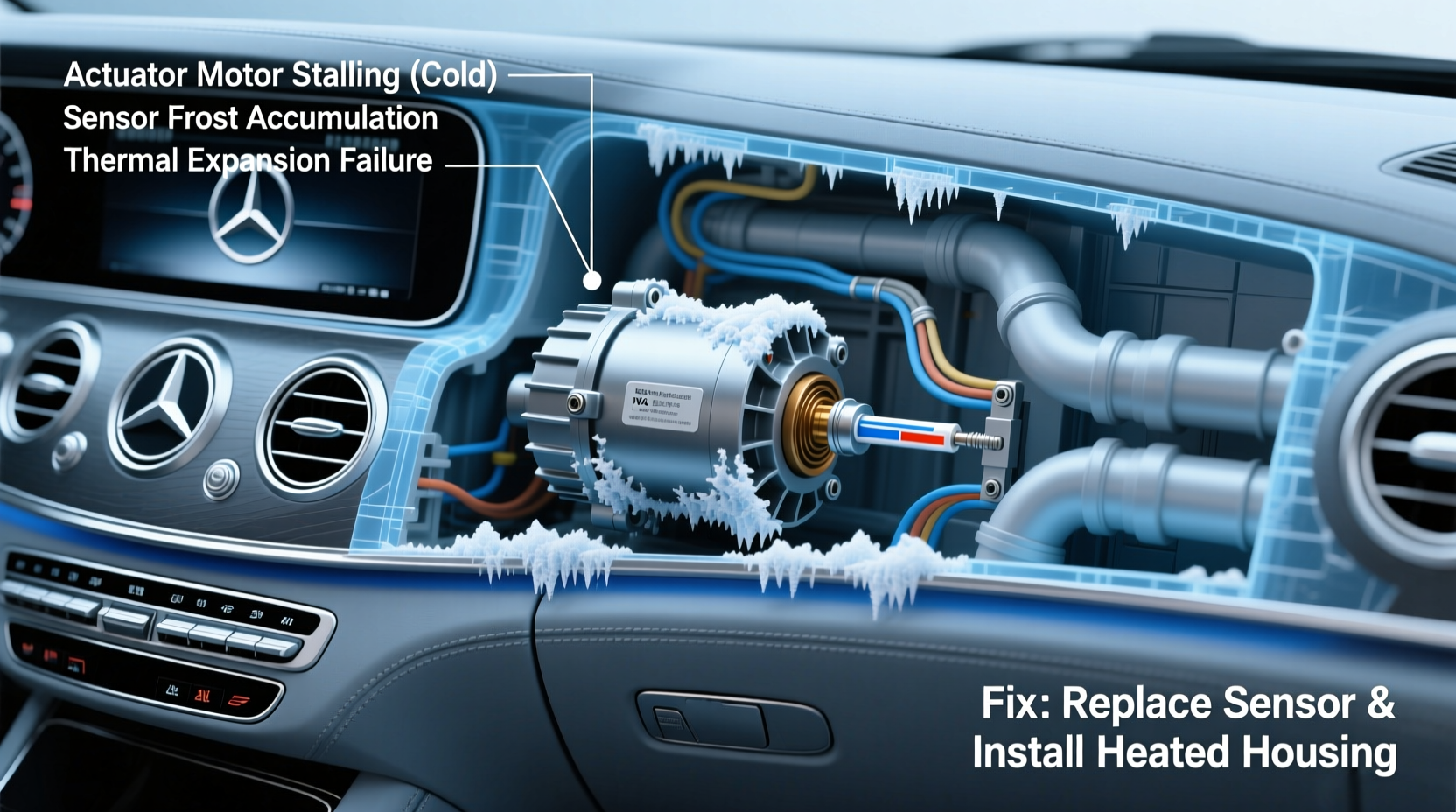 w221 cold weather control fail