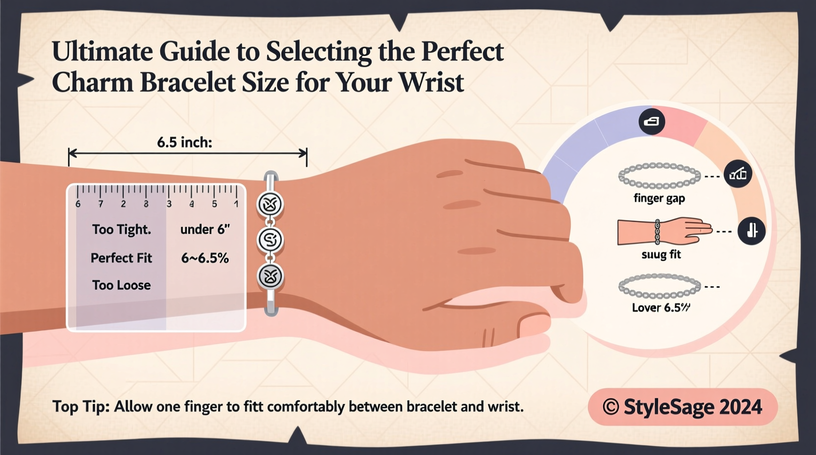 ultimate guide to selecting the perfect charm bracelet size for your wrist