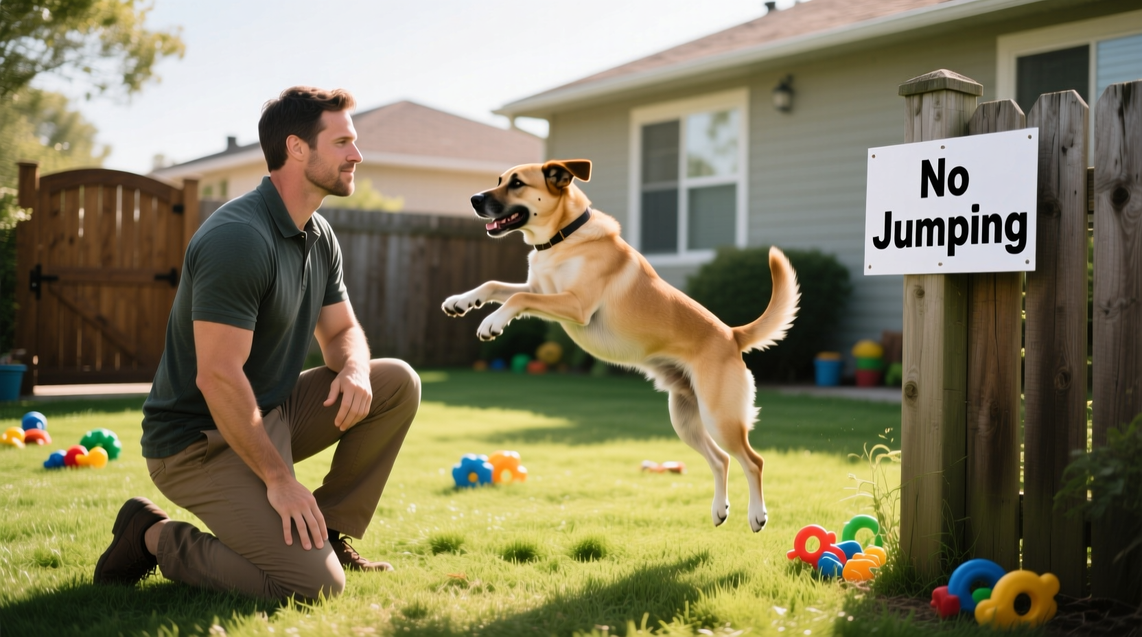 effective techniques to stop your dog from jumping without using a leash