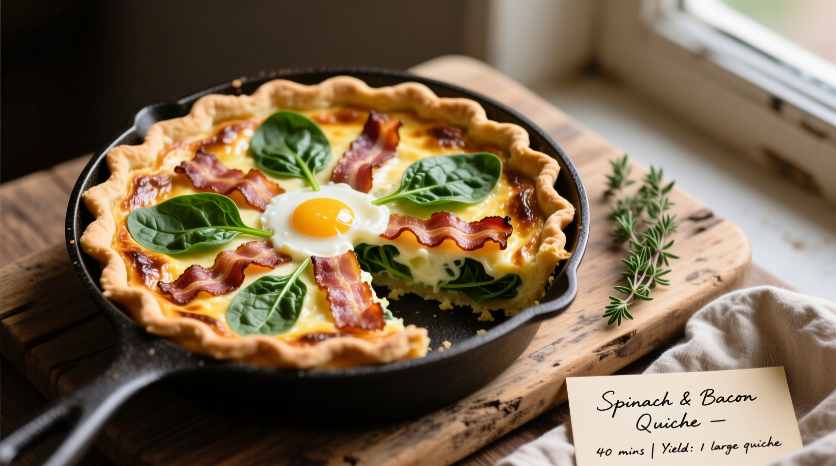 Perfect Spinach Quiche with Bacon Recipe: Creamy & Crisp