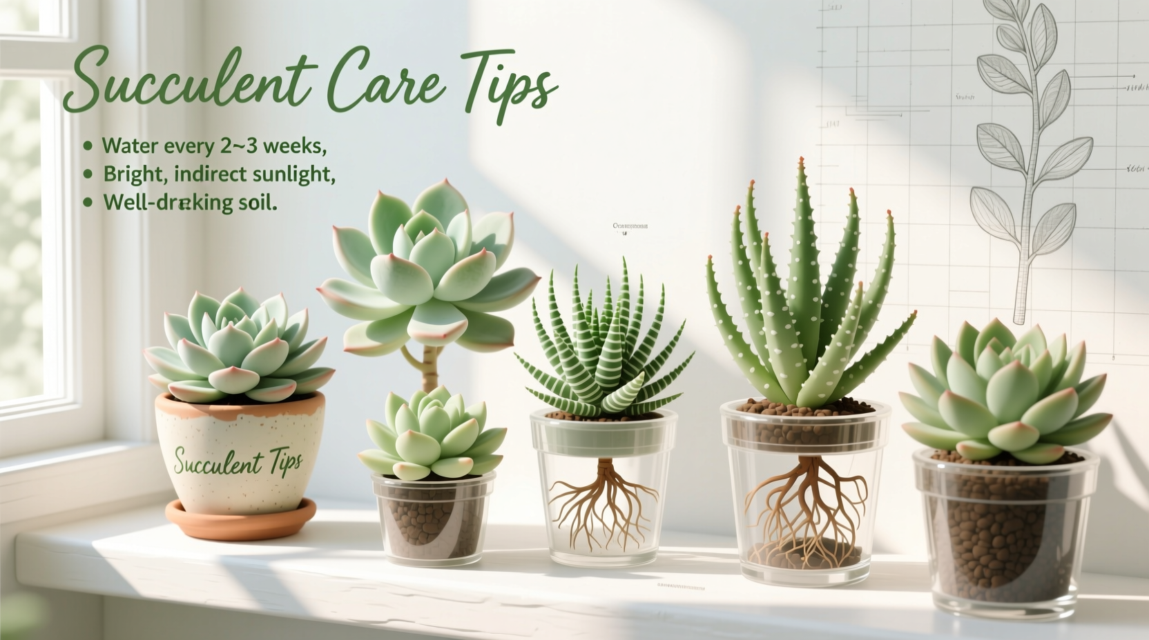 how to care succulents indoors