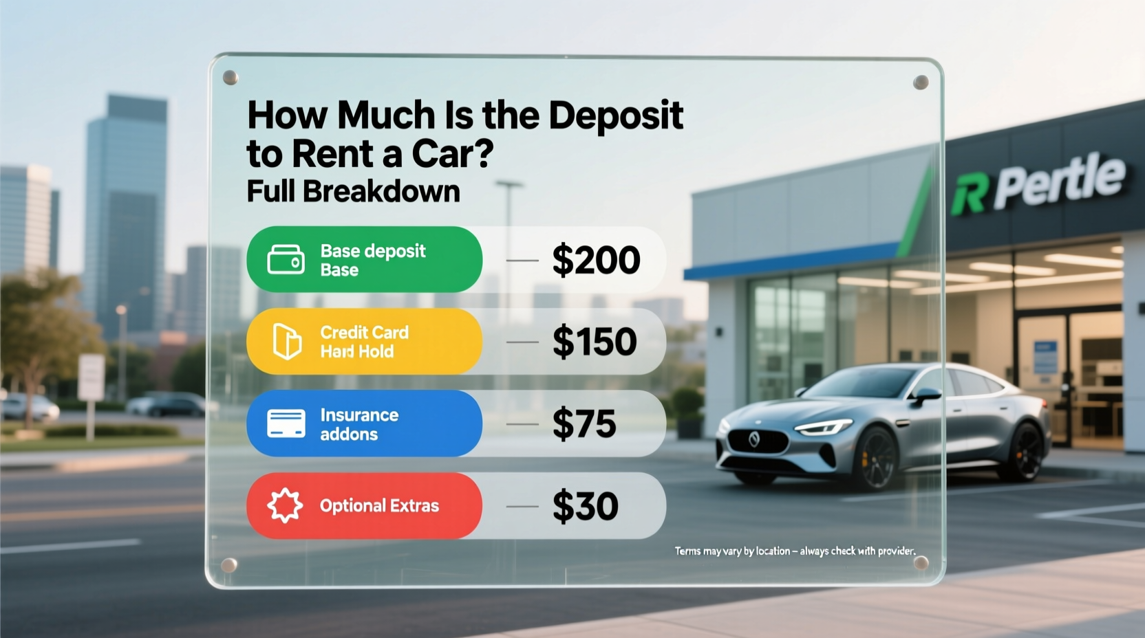 how much is the deposit to rent a car