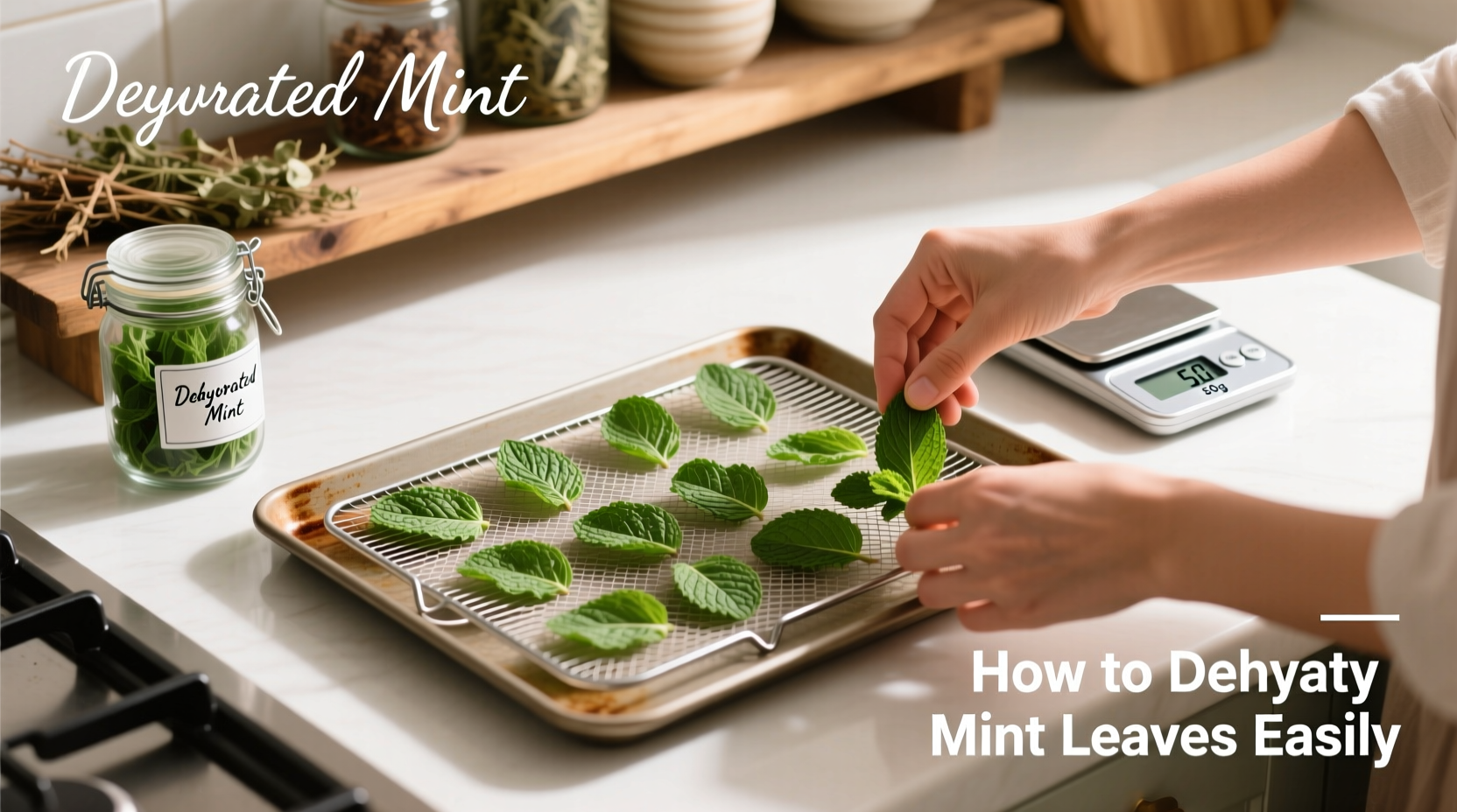 how to dehydrate mint leaves