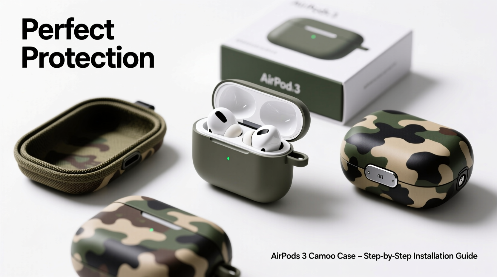 step by step guide to easily install your airpods 3 camo case for perfect protection