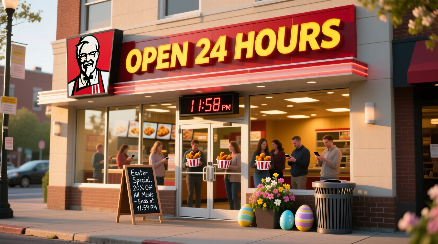 what time does kfc close on easter sunday