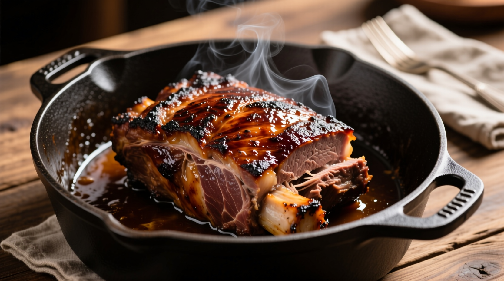 Perfectly seared pot roast in Dutch oven