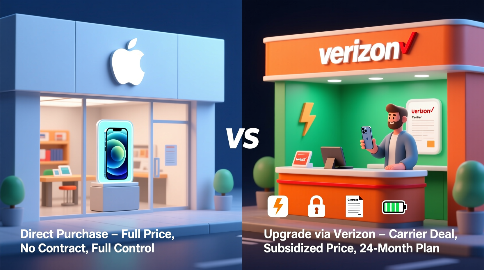is buying an iphone from apple directly better than upgrading through verizon
