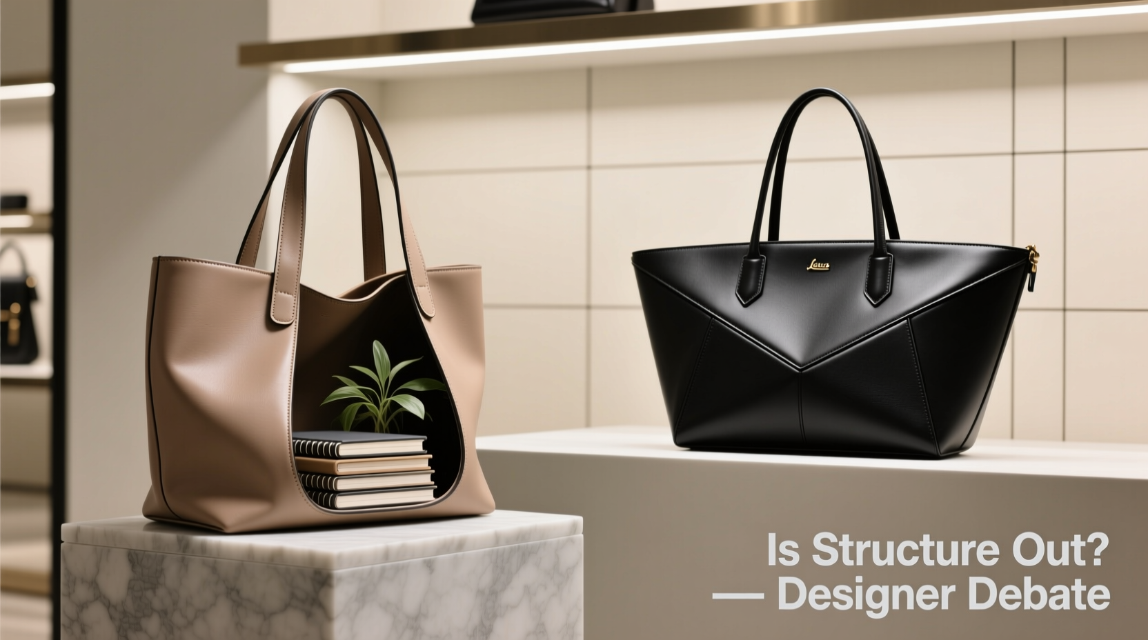 designer tote bag vs structured handbag are structured bags going out of style