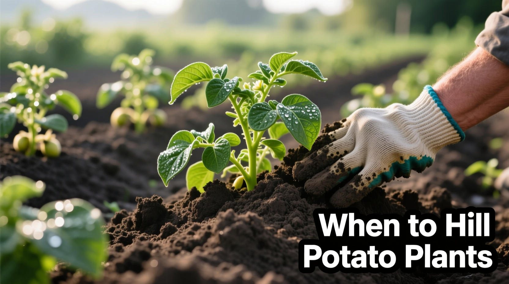when to hill potato plants