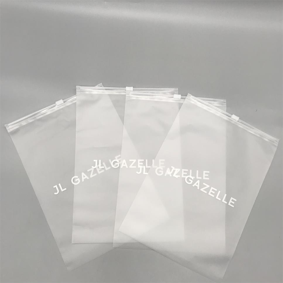 Custom Frosted Biodegradable Apparel ,Clothes, Garment, T Shirt, Swimwear, Packaging, Slider Zipper Bag