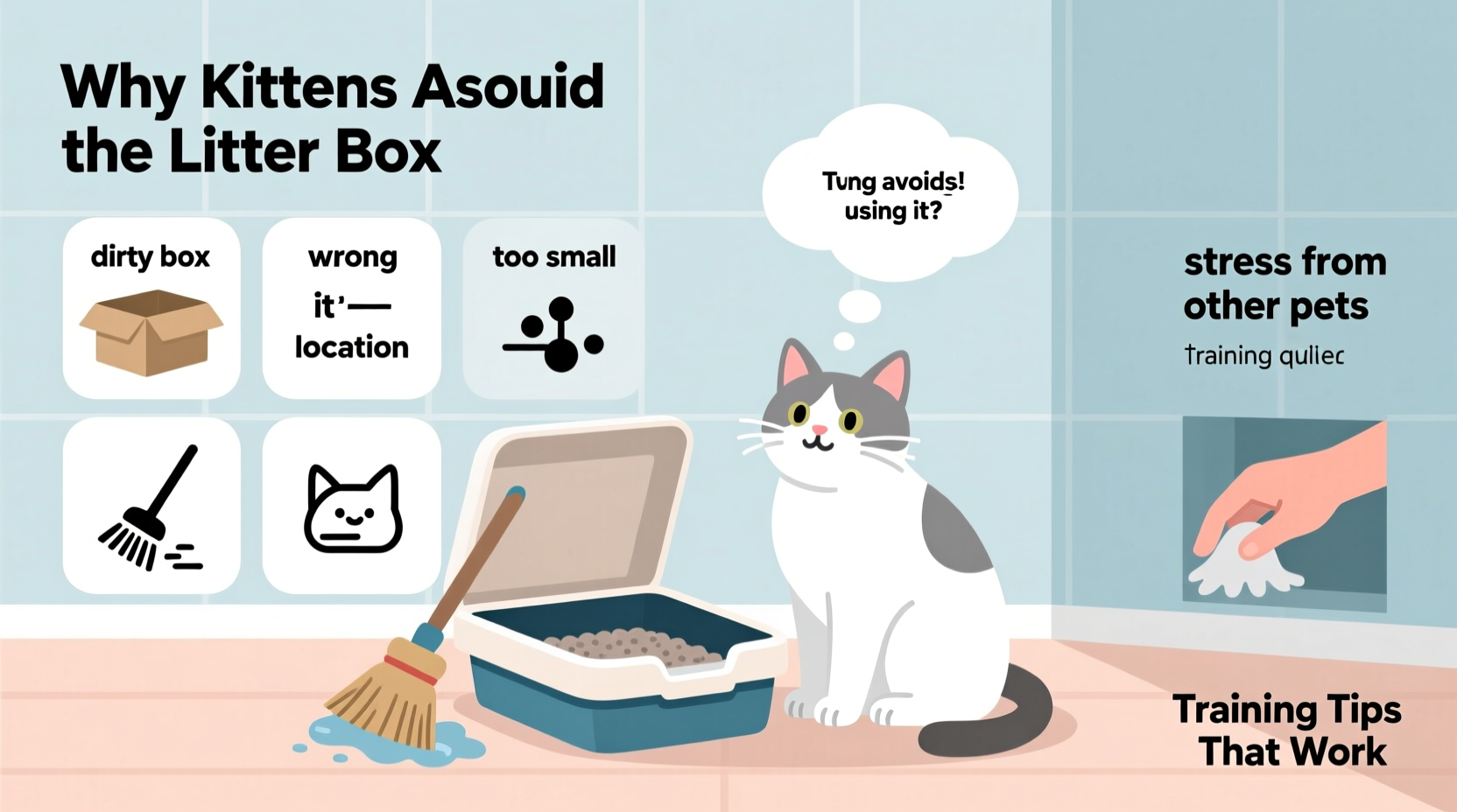 kitten not using litter box reasons training tips