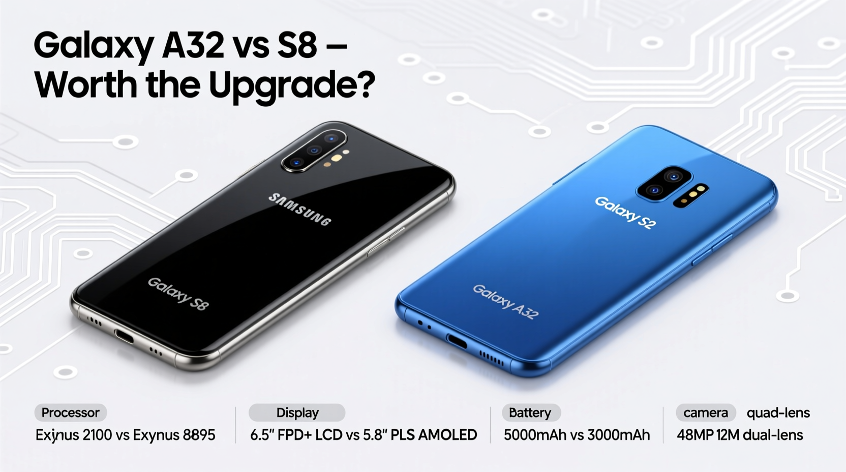 is the samsung galaxy a32 a worthy upgrade from the s8 or is it a downgrade