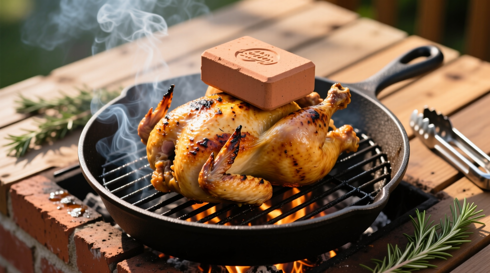 how to grill a whole chicken to perfection using a bric