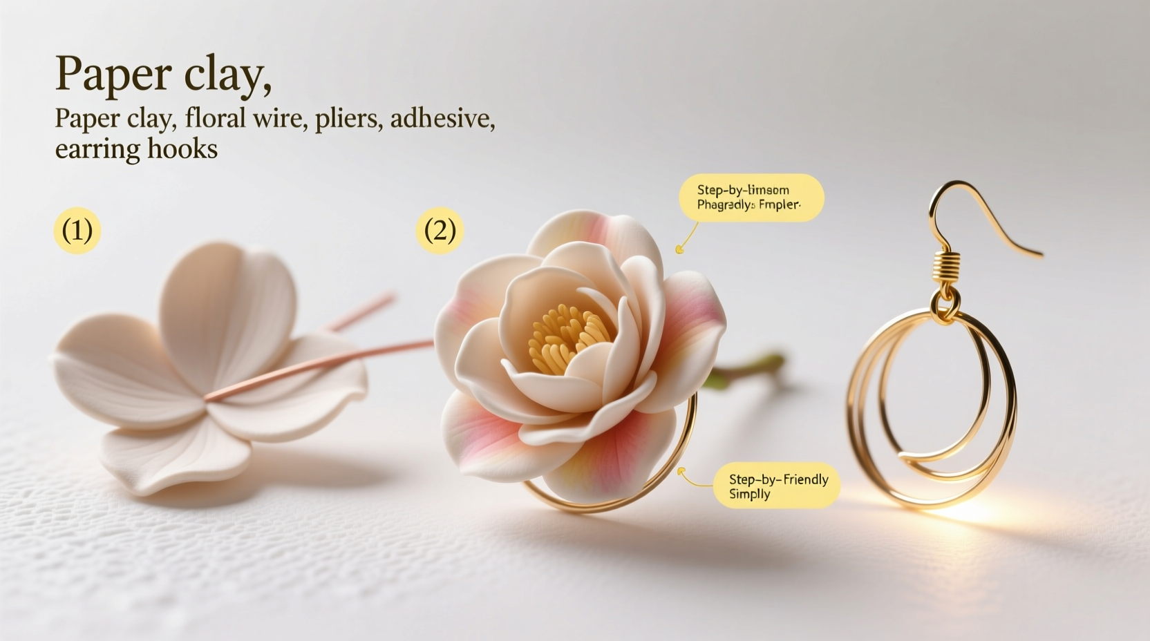 create stunning diy camellia flower earrings a complete crafting tutorial for beginners