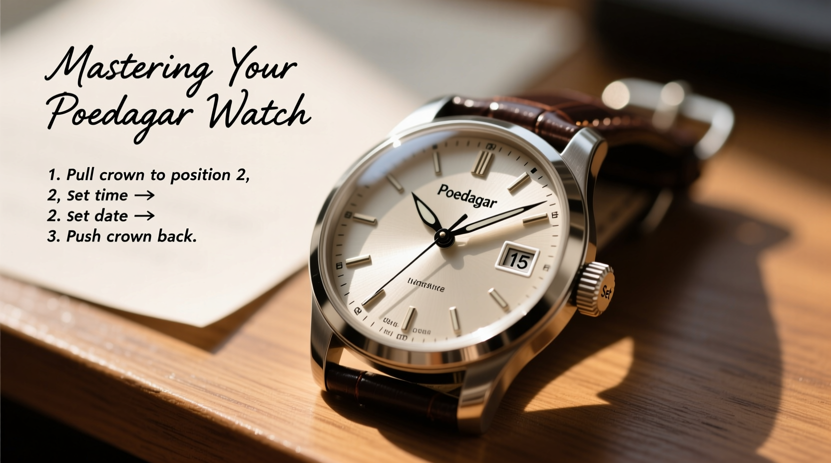 mastering your poedagar watch a simple guide to accurately setting time and date