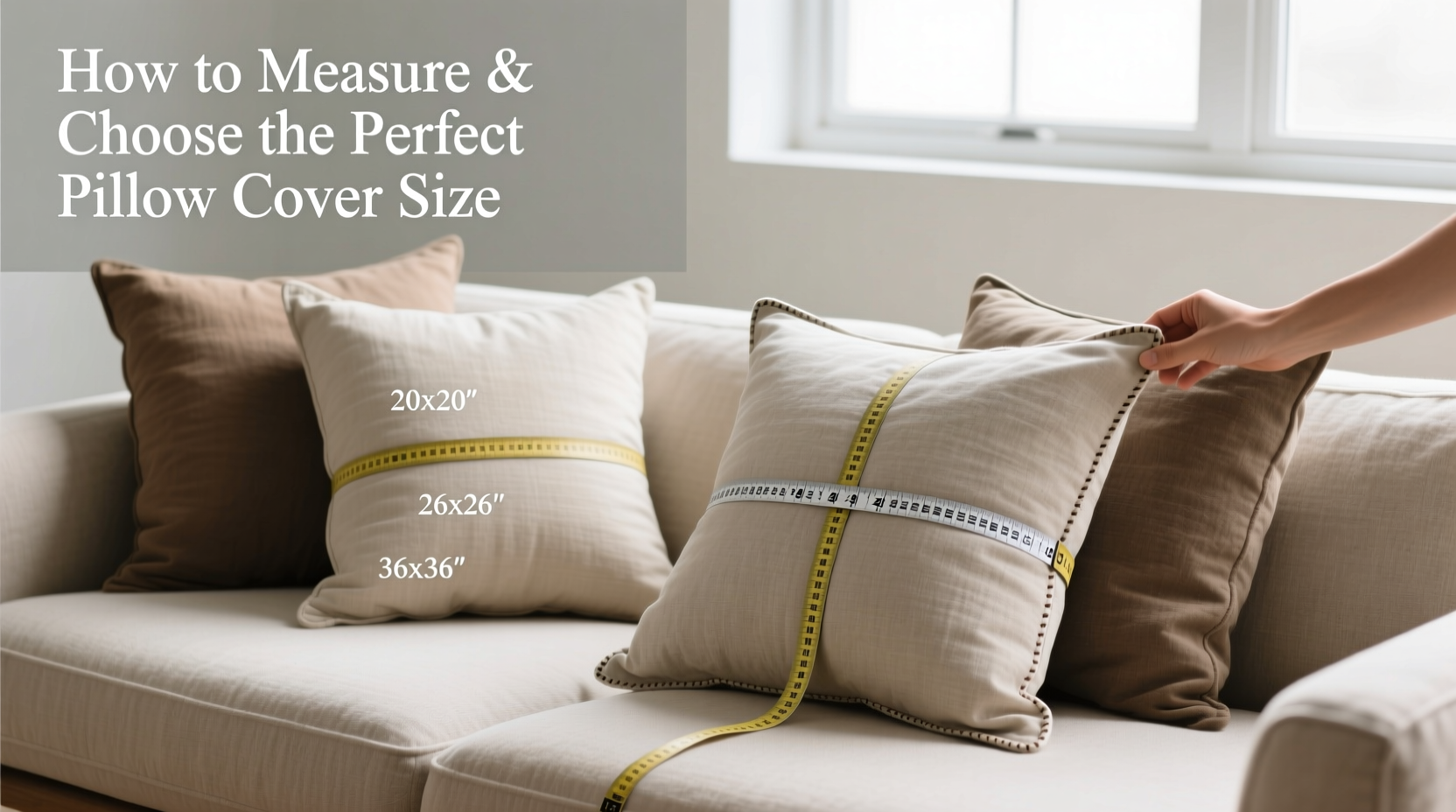 how to measure and select the perfect cushion cover size for your pillows