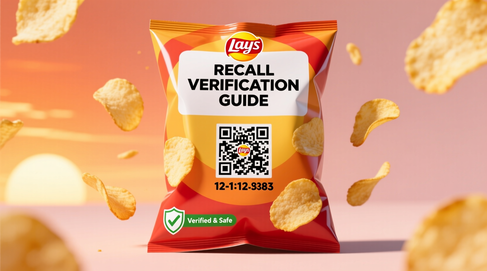 Lays potato chips packaging with recall verification guide
