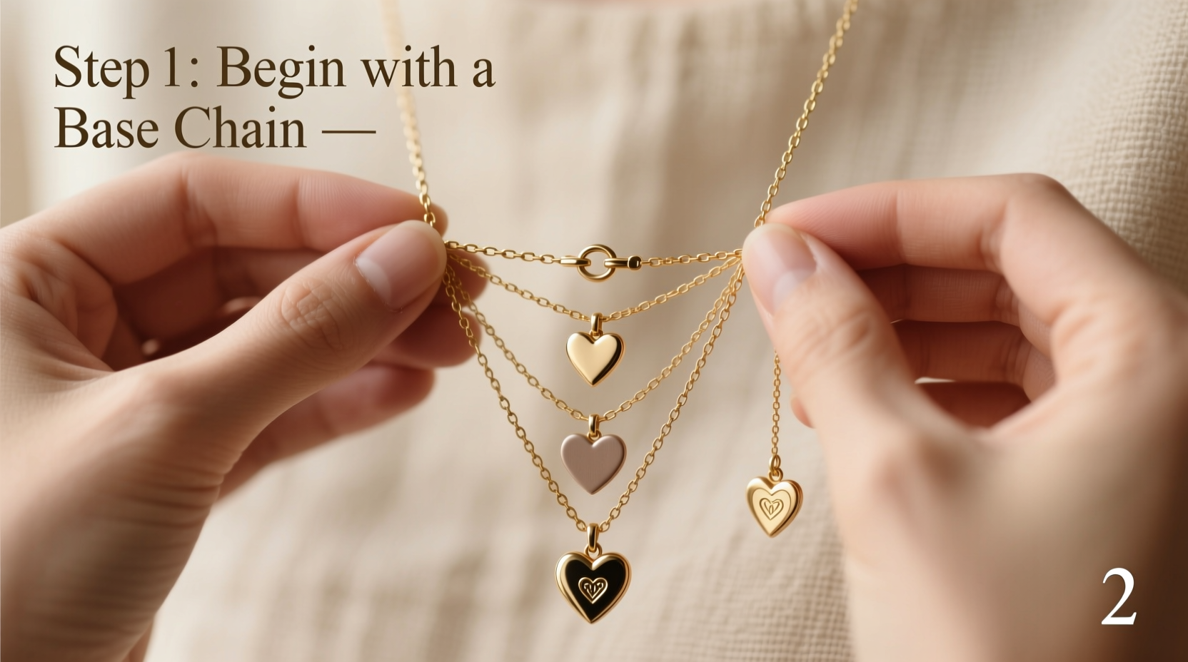 effortless elegance a step by step guide to creating a layered heart necklace look