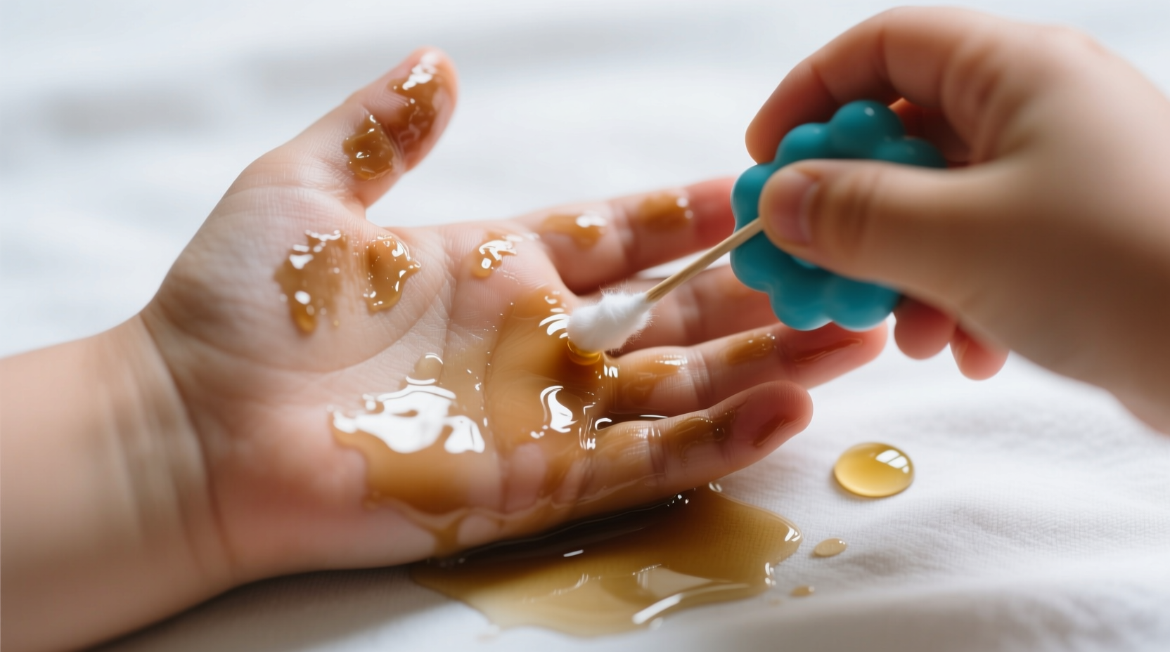 how to remove oily stains left by sticky hand toys