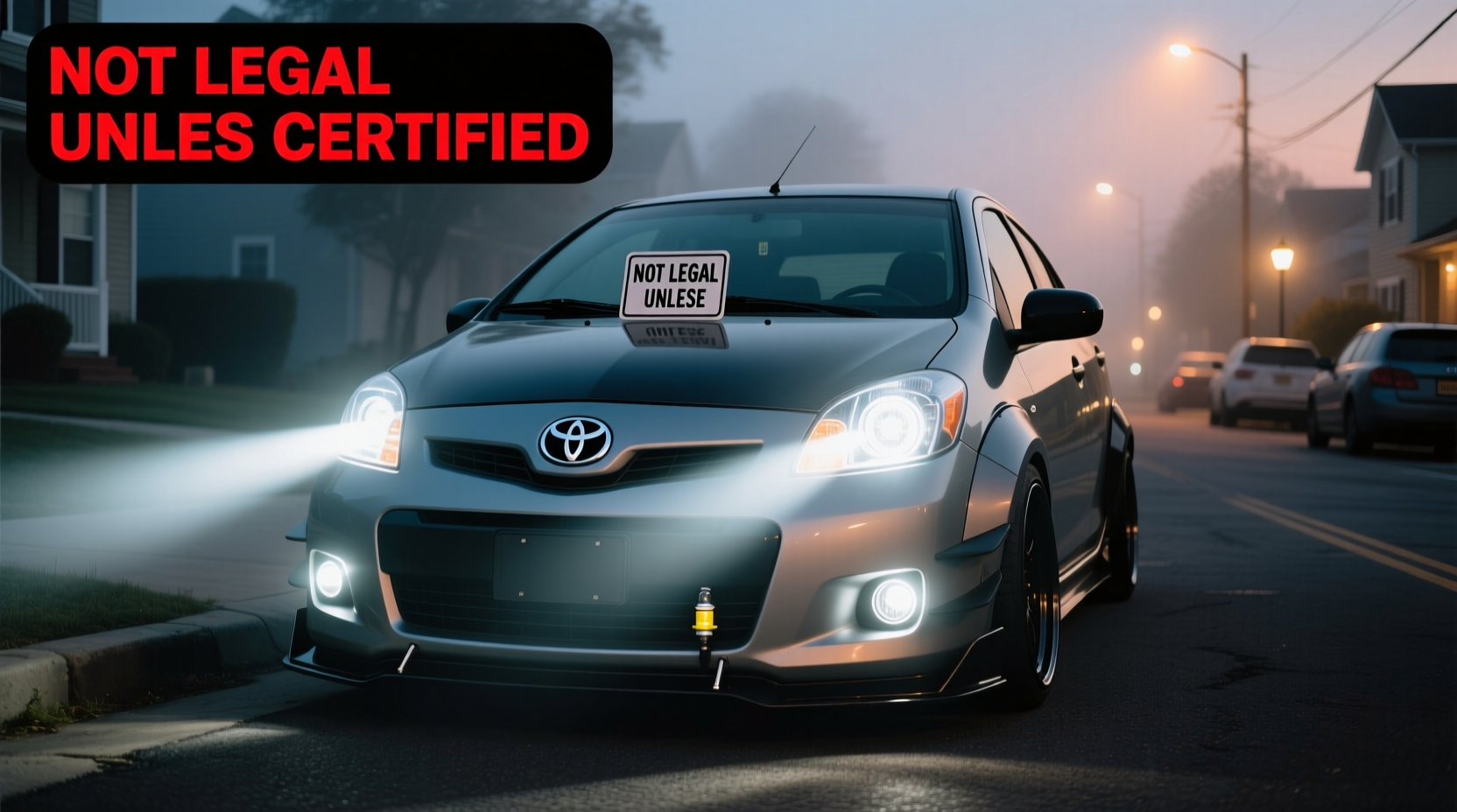 yaris 2008 led headlights legality