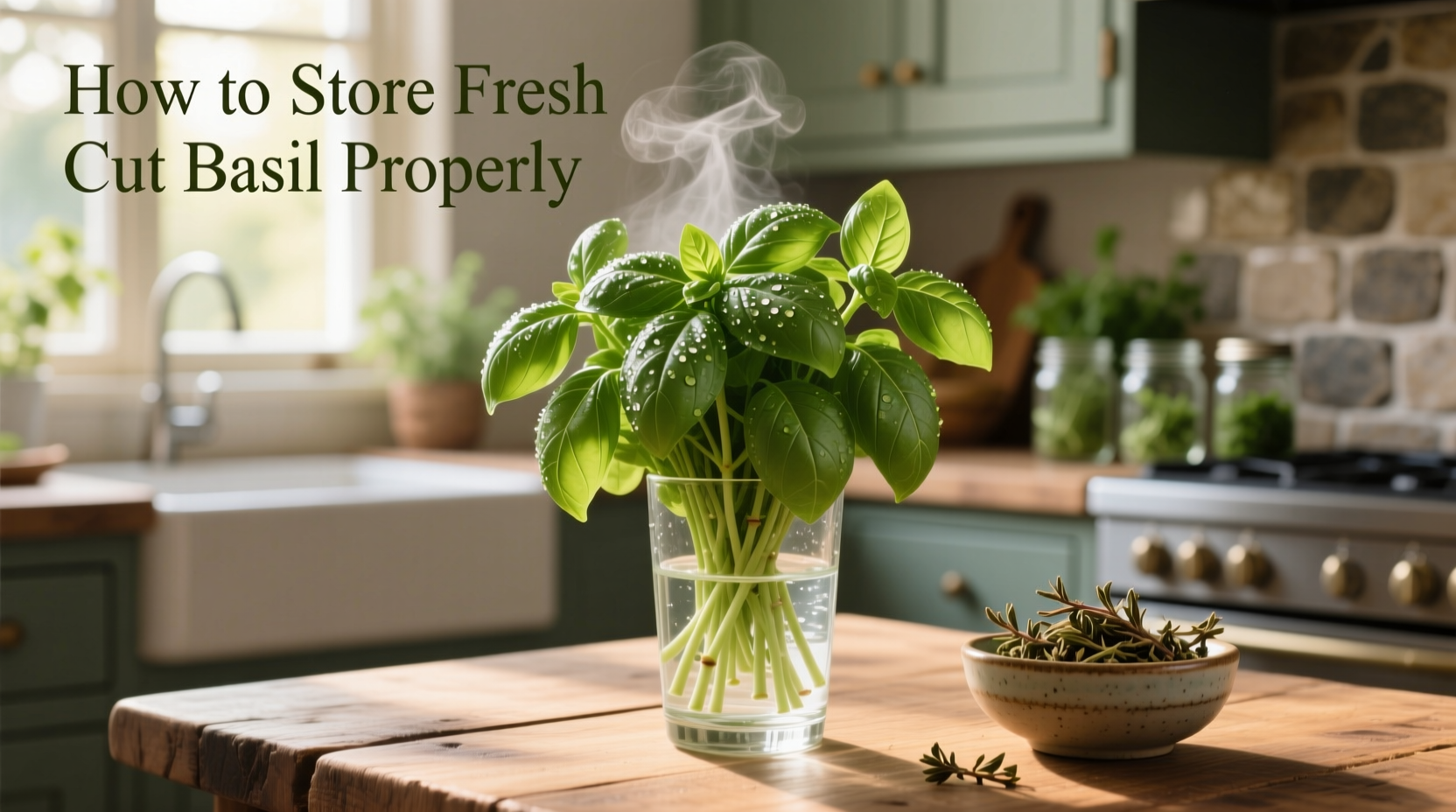 how do you store fresh cut basil