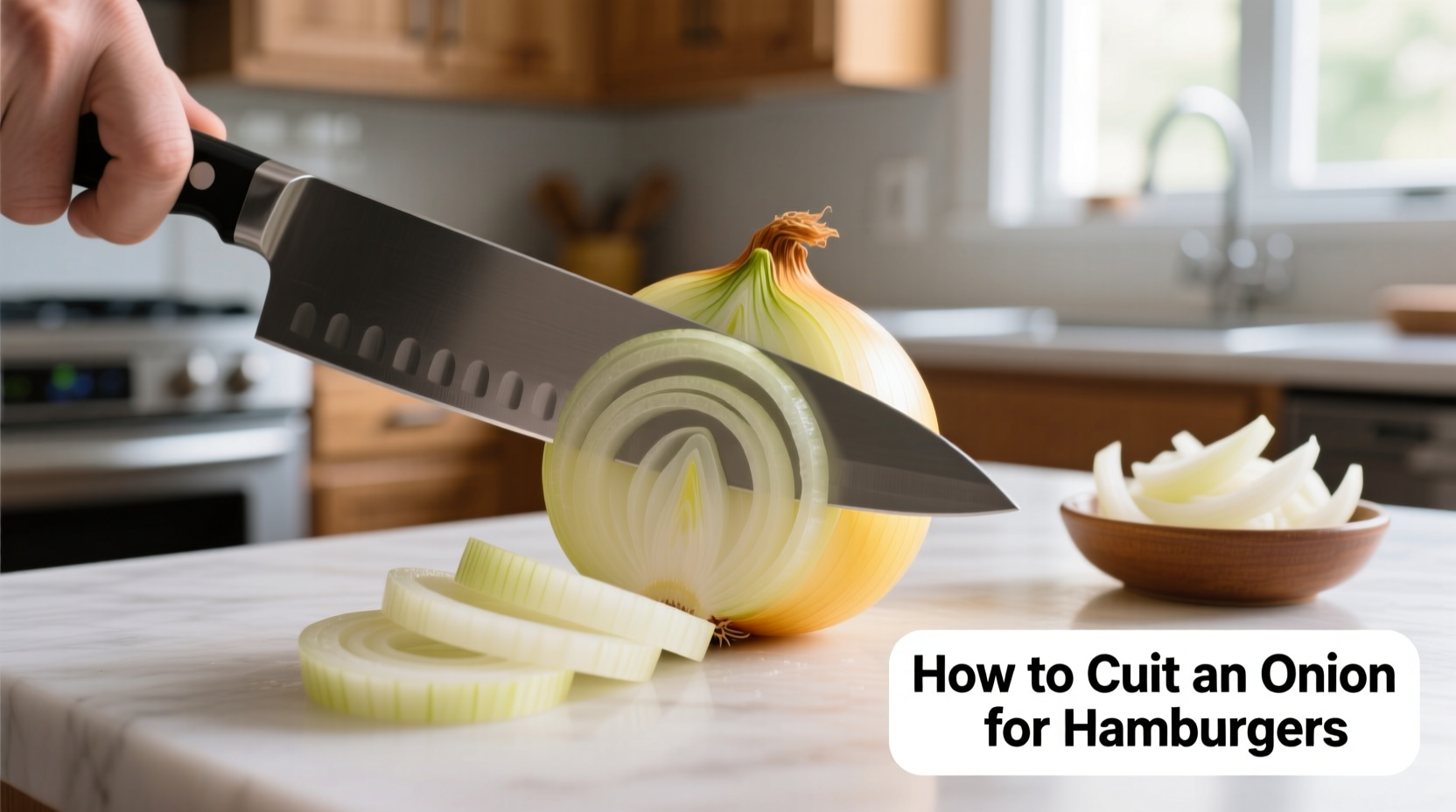 how to cut an onion for hamburgers