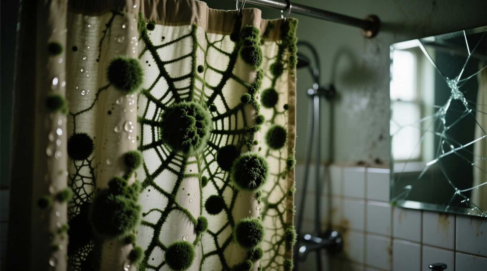 mold on shower curtain