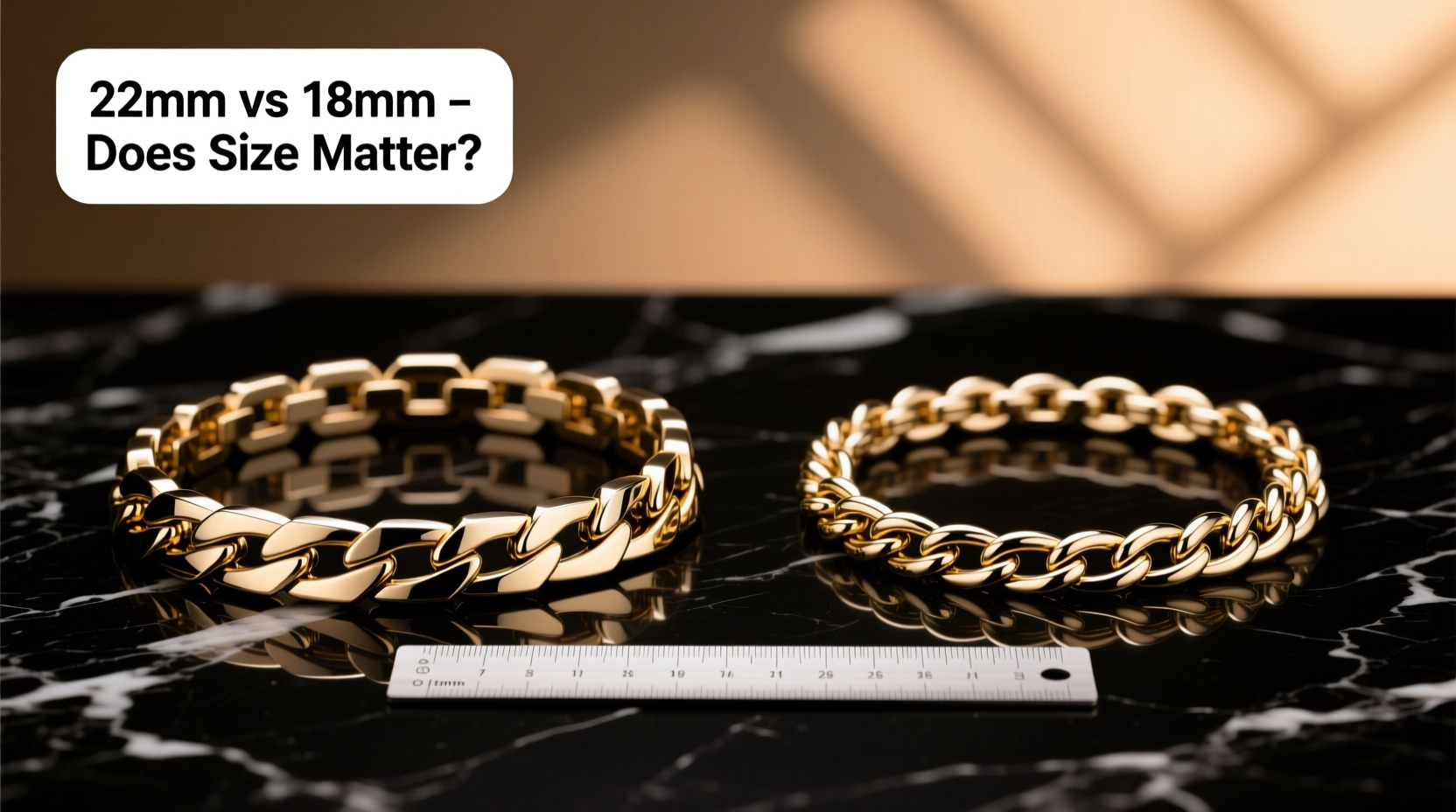 22mm vs 18mm cuban link chain does size really matter or just cost