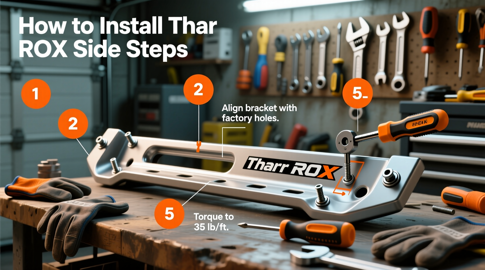 thar rox side steps install