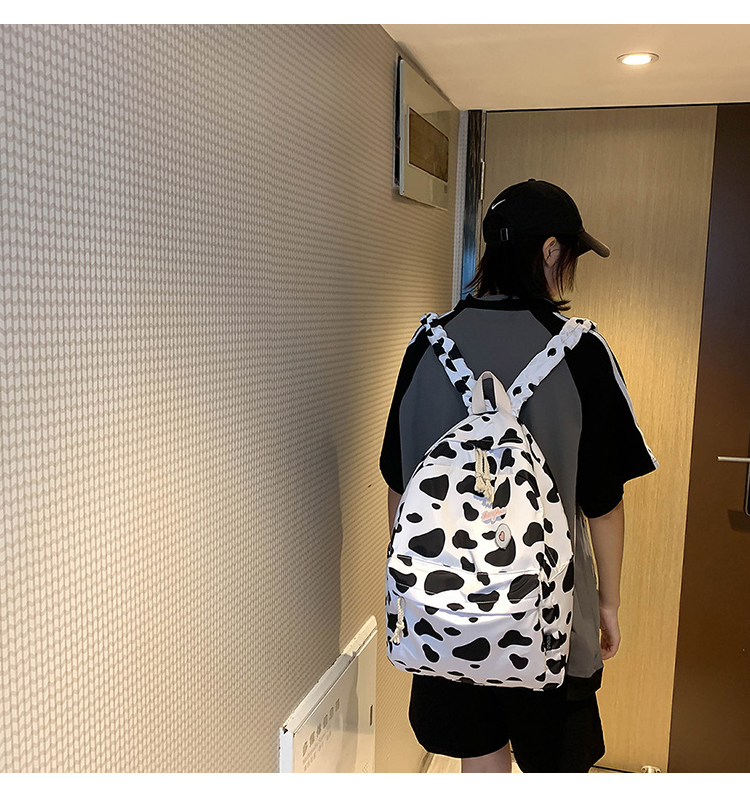 2022 Customized College Student Milk Cow New Designer Fashion School Harajuku Women Backpacks Lightweight Female Bag Book