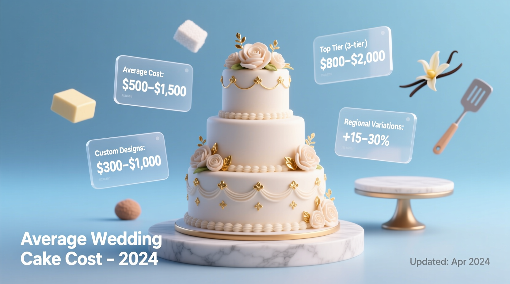 how much does the average wedding cake cost