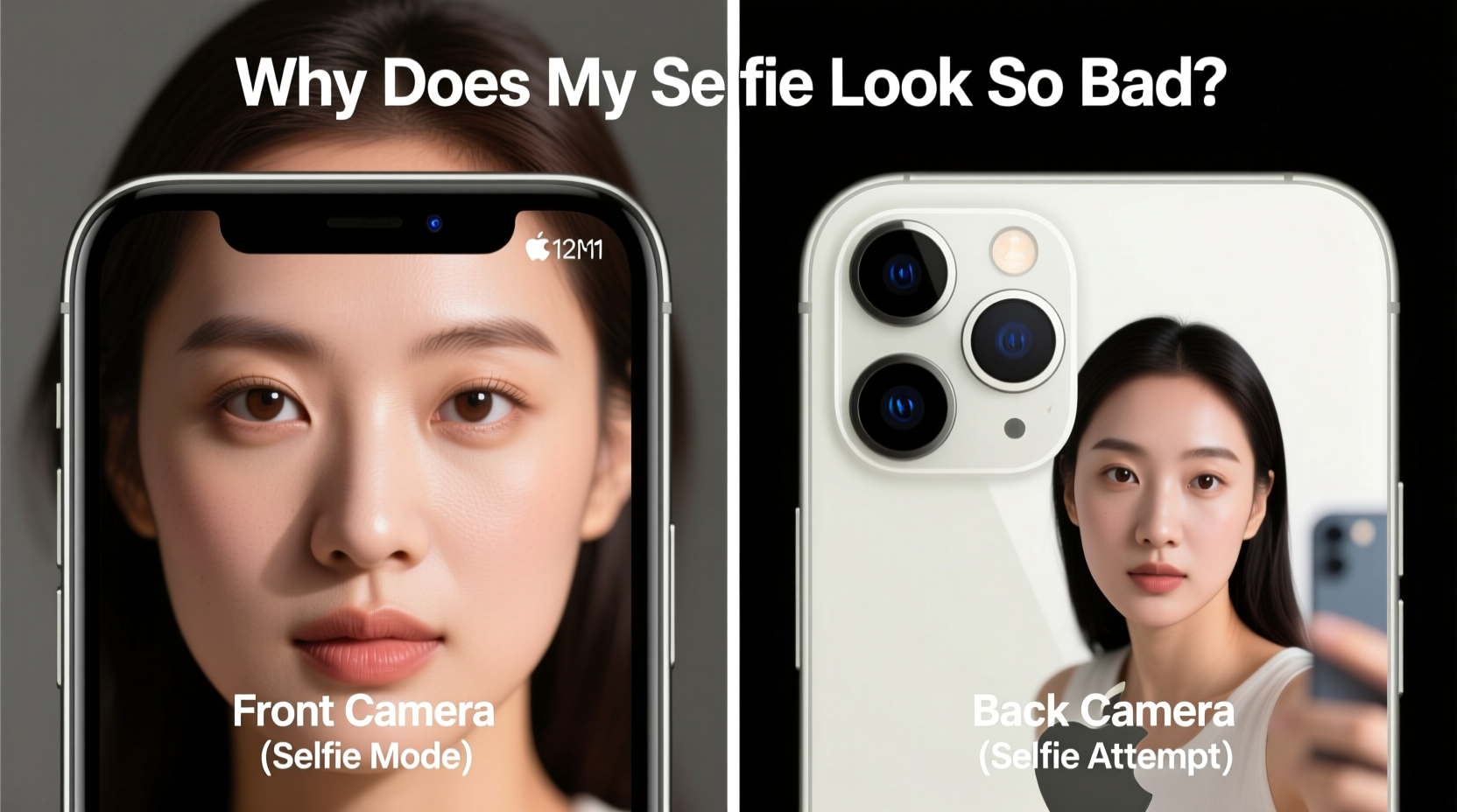 iphone 11 front camera vs back camera why does my selfie look so bad