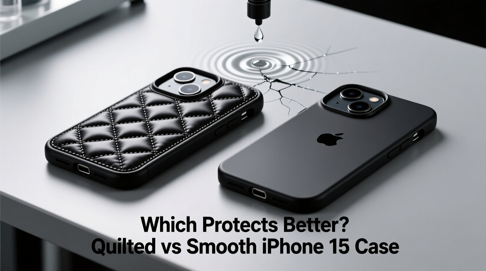 quilted or smooth iphone 15 case which one actually protects better from drops