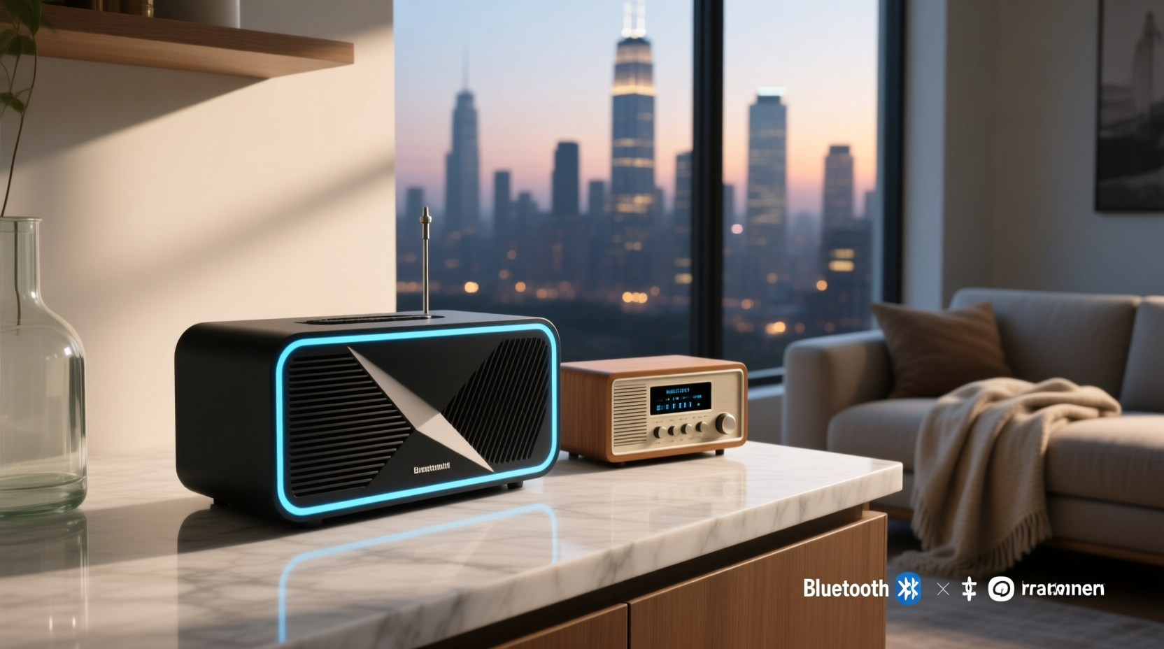 radio and bluetooth speaker