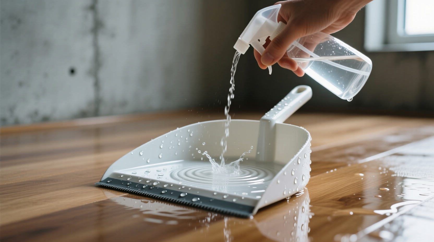 you should wet your dustpan before using it