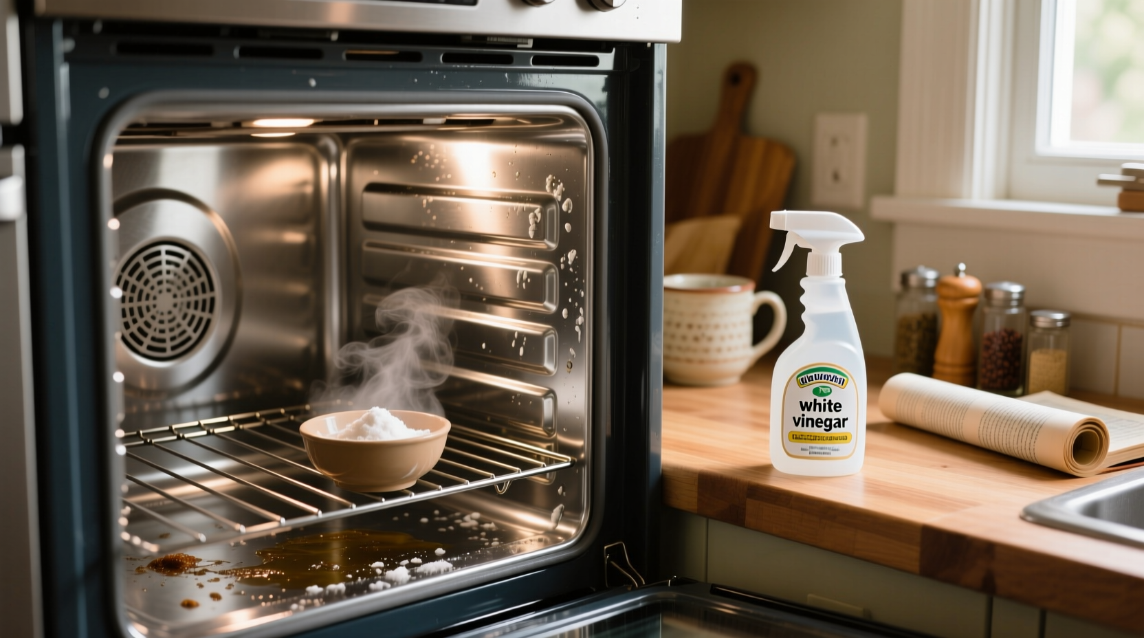 how to naturally clean an oven