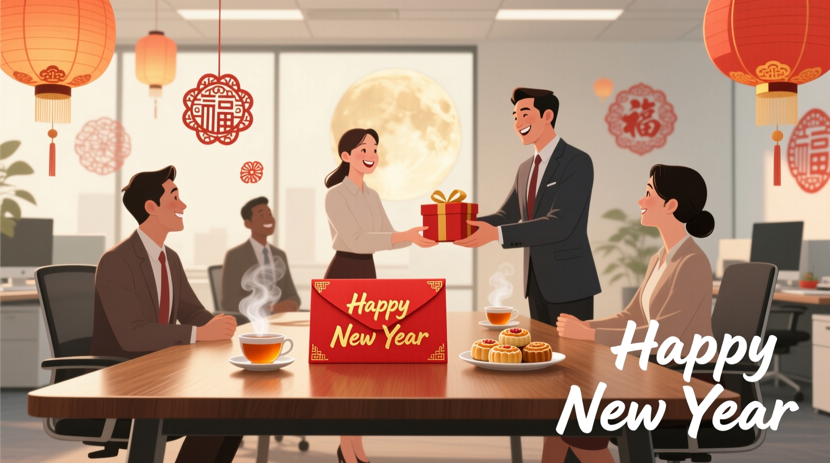 how to say happy new year to coworkers