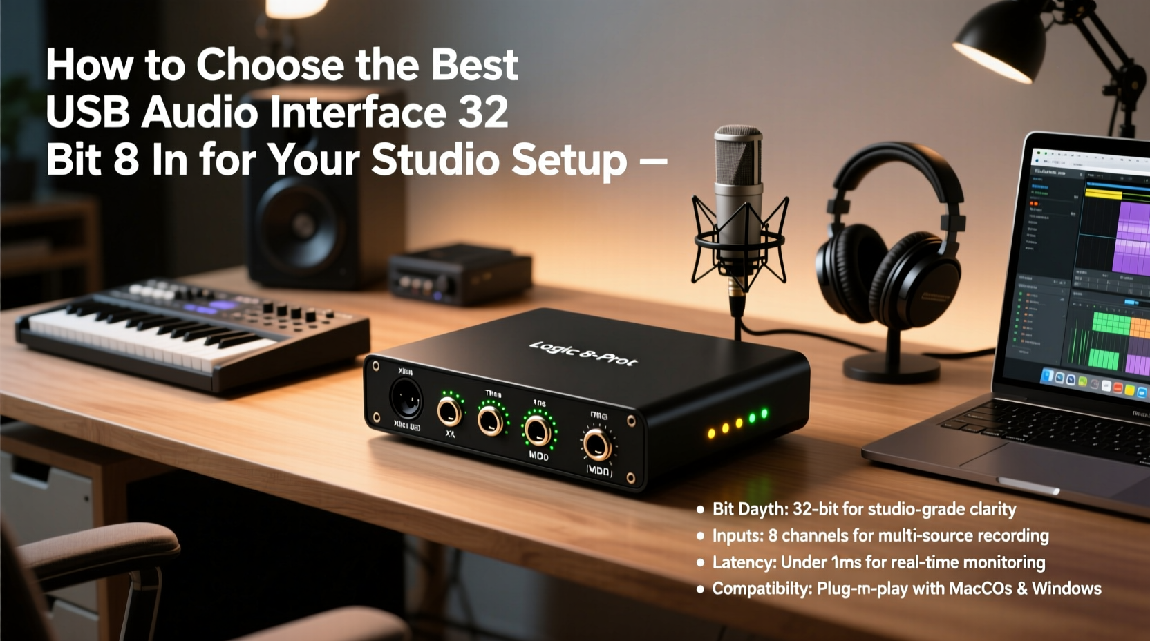 usb audio interface 32 bit 8 min