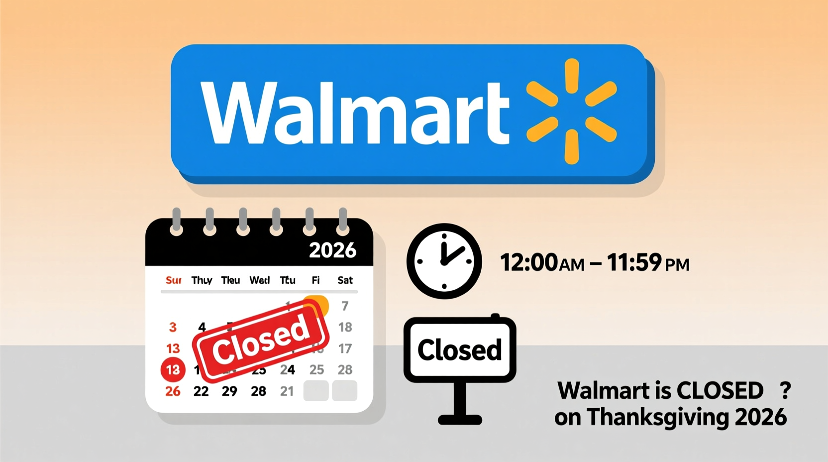 is walmart open on thanksgiving 2026 open now