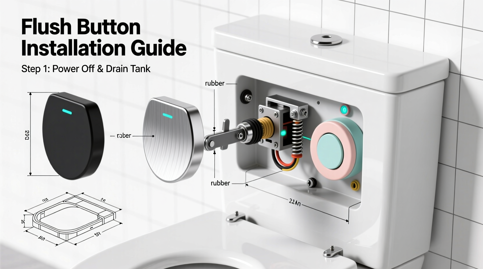 diy guide how to design and install a custom toilet flush button for your bathroom