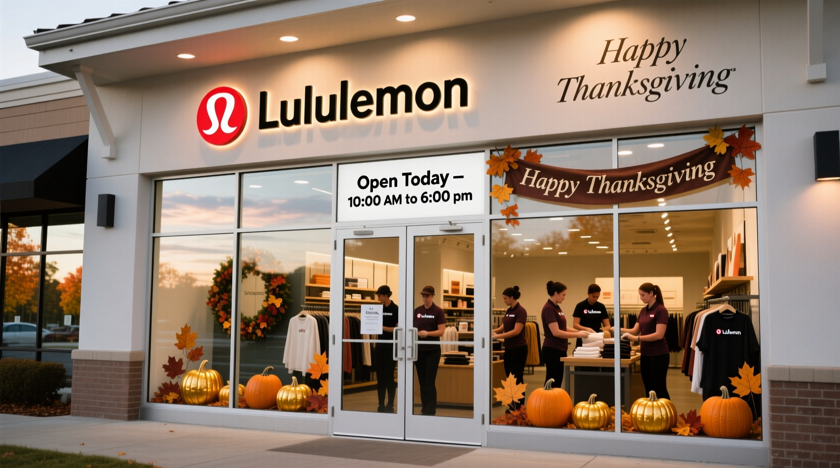 is lululemon open on thanksgiving