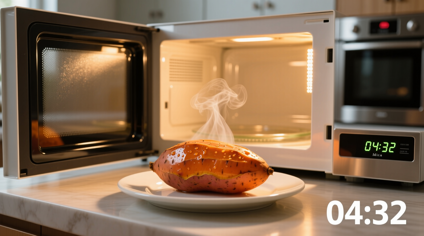 microwave sweet potato time