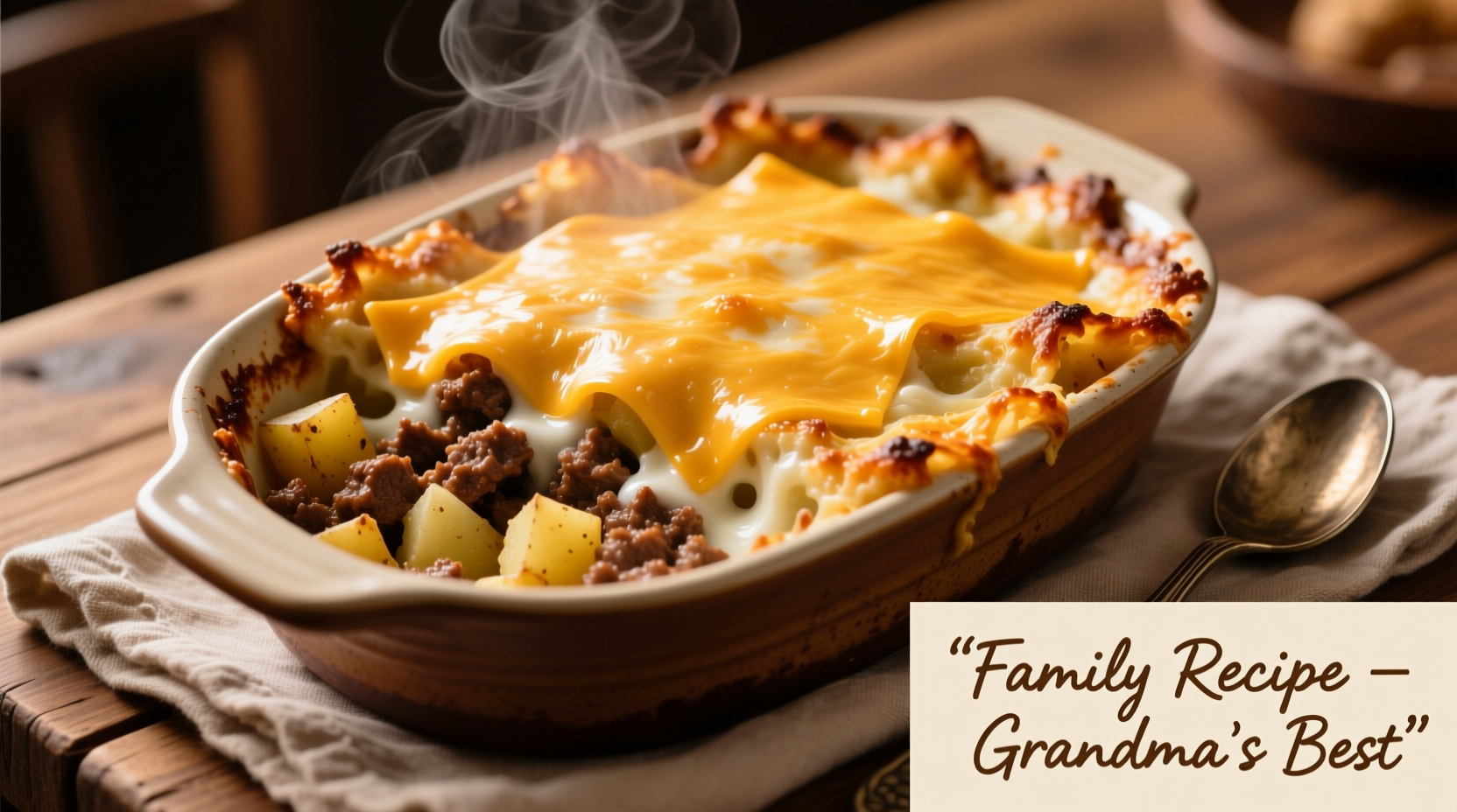 Perfect Ground Beef Potato Casserole with Cheese Recipe
