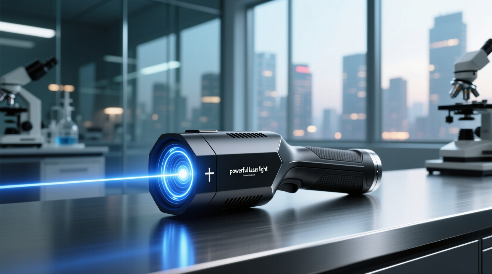 powerful laser light