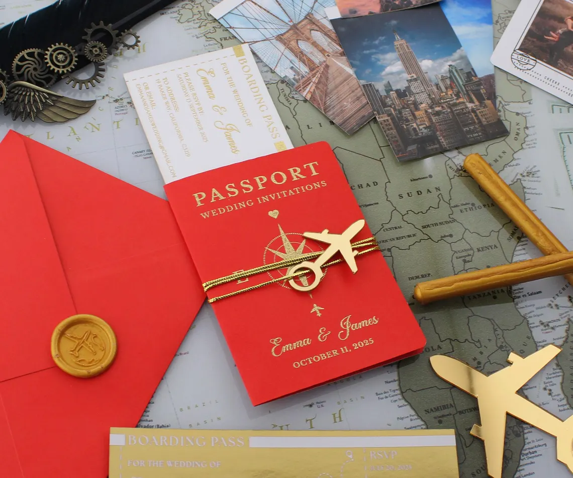 boarding pass wedding invitation