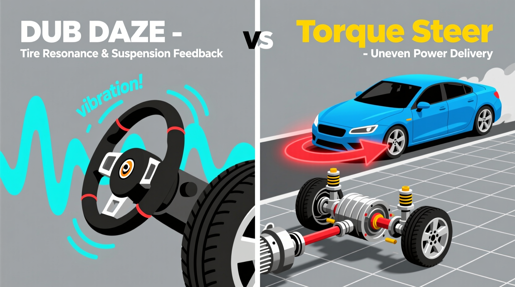 dub daze vs torque steer fwd