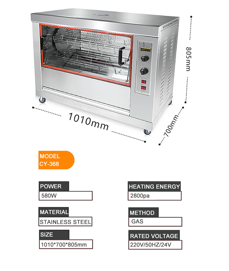 High Speed Kitchen Portable Mini Toaster Chicken Rotisserie Gas Oven