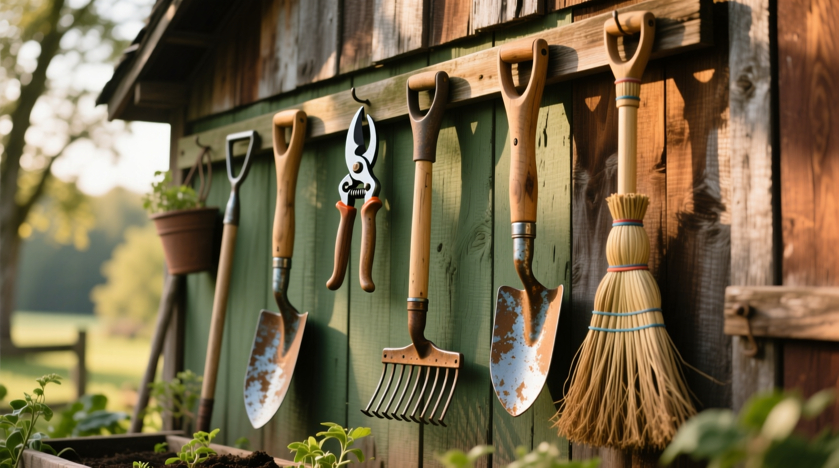 organize your yard tools with this simple cheap hangin